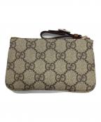 GUCCIグッチ）の古着「GGエンブレム キーポーチ」｜ベージュ
