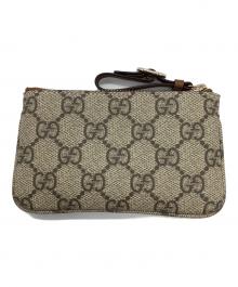 GUCCI（グッチ）の古着「GGエンブレム キーポーチ」｜ベージュ