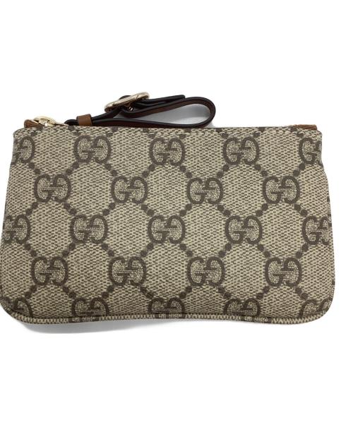GUCCI（グッチ）GUCCI (グッチ) GGエンブレム キーポーチ ベージュの古着・服飾アイテム