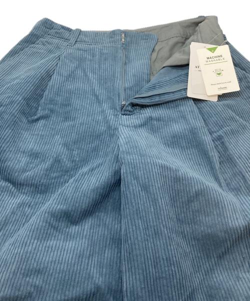 JOURNAL STANDARD relume（ジャーナルスタンダード レリューム）JOURNAL STANDARD relume (ジャーナルスタンダード レリューム) ウォッシャブルコーデュロイタックワイドパンツ ブルー サイズ:38の古着・服飾アイテム