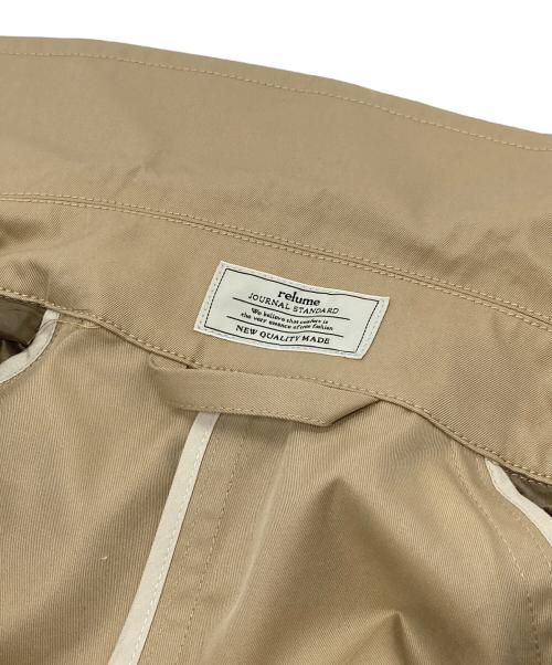 JOURNAL STANDARD relume（ジャーナルスタンダード レリューム）JOURNAL STANDARD relume (ジャーナルスタンダード レリューム) スーピマコットンステンカラーコート　ロングコート　オフィスカジュアル　セレモニー　25年モデル ベージュ サイズ:38の古着・服飾アイテム