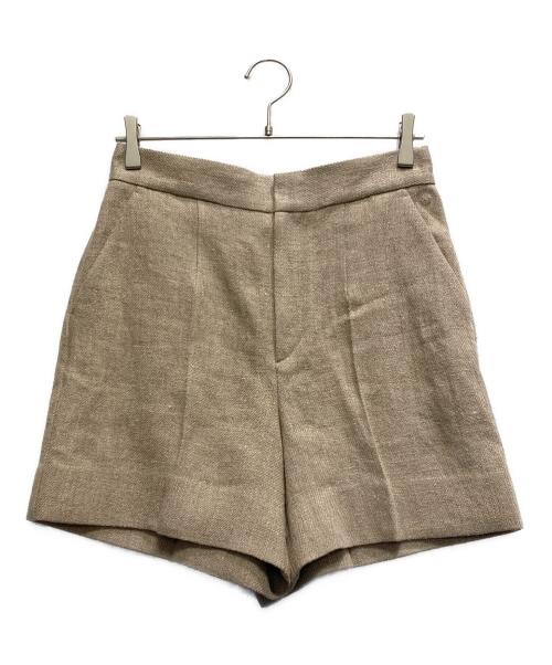 Plage（プラージュ）Plage (プラージュ) R'IAM リネンハイウエストショートパンツ ベージュ サイズ:38の古着・服飾アイテム