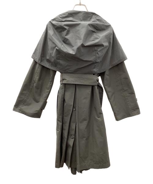 MaxMara RAINWEAR（マックスマーラ レインコート）MaxMara RAINWEAR (マックスマーラ レインコート) フーデッドコート グレー サイズ:38の古着・服飾アイテム