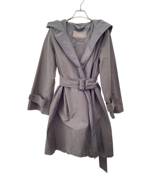 MaxMara RAINWEAR（マックスマーラ レインコート）MaxMara RAINWEAR (マックスマーラ レインコート) フーデッドコート グレー サイズ:38の古着・服飾アイテム