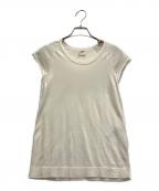 HERMESエルメス）の古着「コットンシルクノースリーブニット」｜ホワイト