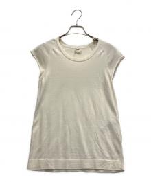 HERMES（エルメス）の古着「コットンシルクノースリーブニット」｜ホワイト