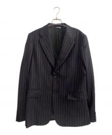 COMME des GARCONS HOMME PLUS（コムデギャルソンオムプリュス）の古着「ドット×ストライプ ジャケット」｜ネイビー