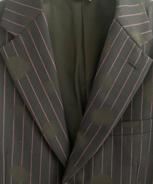 COMME des GARCONS HOMME PLUS（コムデギャルソンオムプリュス）COMME des GARCONS HOMME PLUS (コムデギャルソンオムプリュス) ドット×ストライプ ジャケット ネイビー サイズ:Mの古着・服飾アイテム