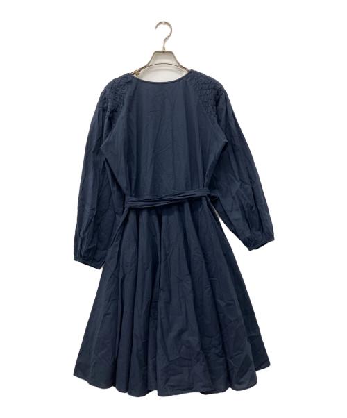 merlette（マーレット）merlette (マーレット) カシュクールラップワンピース ネイビー サイズ:XSの古着・服飾アイテム