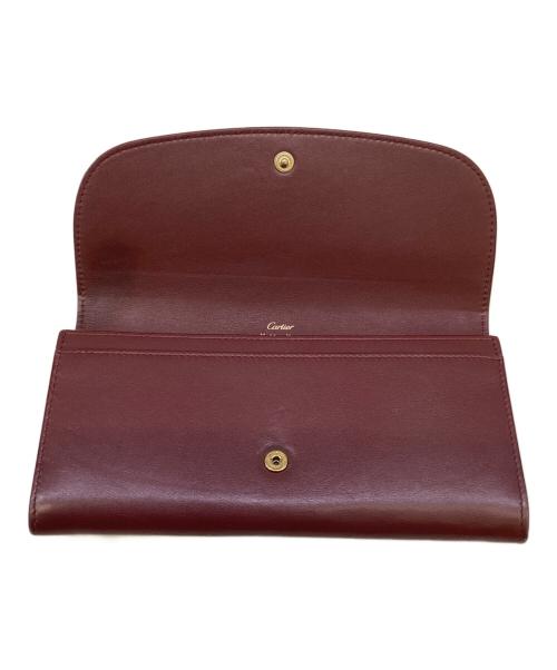 Cartier（カルティエ）Cartier (カルティエ) 長財布　マストライン　FMA G ボルドーの古着・服飾アイテム