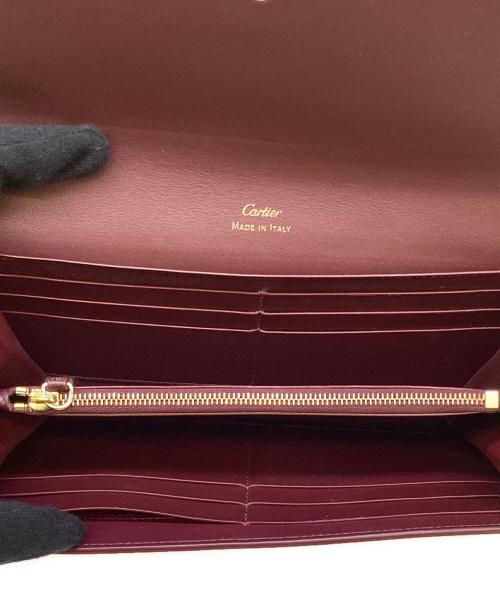 Cartier（カルティエ）Cartier (カルティエ) 長財布　マストライン　FMA G ボルドーの古着・服飾アイテム