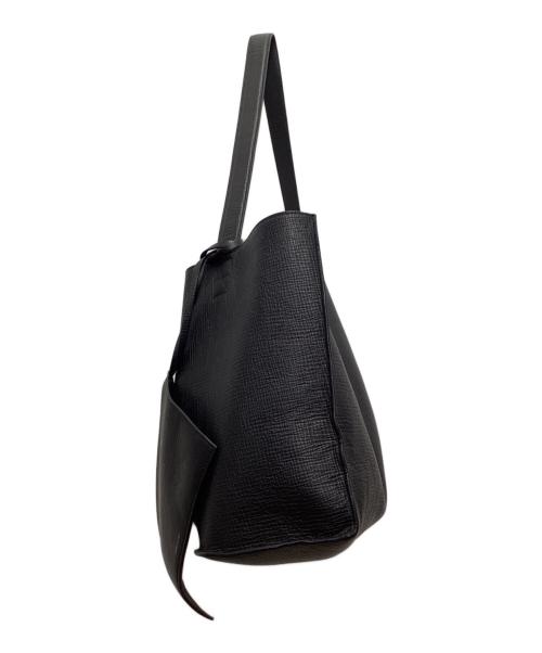 STUDIO NICHOLSON（スタジオ ニコルソン）STUDIO NICHOLSON (スタジオ ニコルソン) THE REFLECTION TOTE/リフレクションレザートートバッグ ブラックの古着・服飾アイテム