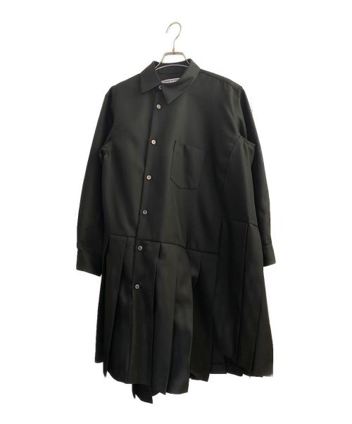 COMME des GARCONS COMME des GARCONS（コムデギャルソン コムデギャルソン）COMME des GARCONS COMME des GARCONS (コムデギャルソン コムデギャルソン) 捻れプリーツシャツジャケットワンピース ブラック サイズ:Sの古着・服飾アイテム