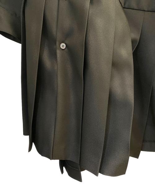 COMME des GARCONS COMME des GARCONS（コムデギャルソン コムデギャルソン）COMME des GARCONS COMME des GARCONS (コムデギャルソン コムデギャルソン) 捻れプリーツシャツジャケットワンピース ブラック サイズ:Sの古着・服飾アイテム