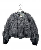 COMME des GARCONSコムデギャルソン）の古着「チュールレイヤークロップドジャケット」｜ブラック