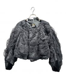 COMME des GARCONS（コムデギャルソン）の古着「チュールレイヤークロップドジャケット」｜ブラック