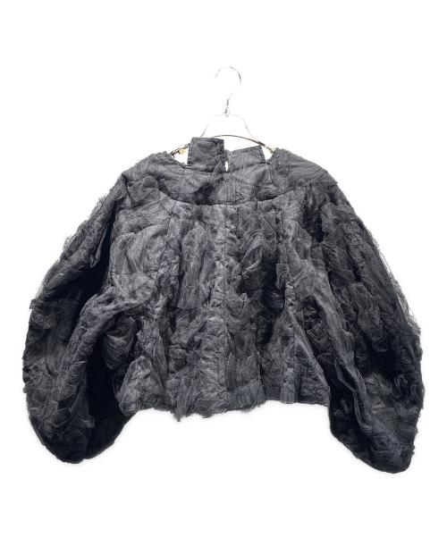COMME des GARCONS（コムデギャルソン）COMME des GARCONS (コムデギャルソン) チュールレイヤークロップドジャケット ブラック サイズ:Lの古着・服飾アイテム