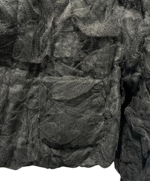 COMME des GARCONS（コムデギャルソン）COMME des GARCONS (コムデギャルソン) チュールレイヤークロップドジャケット ブラック サイズ:Lの古着・服飾アイテム