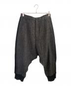 GROUND Yグラウンドワイ）の古着「デニムリブパンツ」｜ブラック
