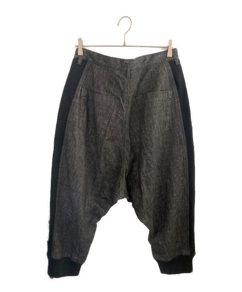 GROUND Y（グラウンドワイ）GROUND Y (グラウンドワイ) デニムリブパンツ ブラック サイズ:1の古着・服飾アイテム