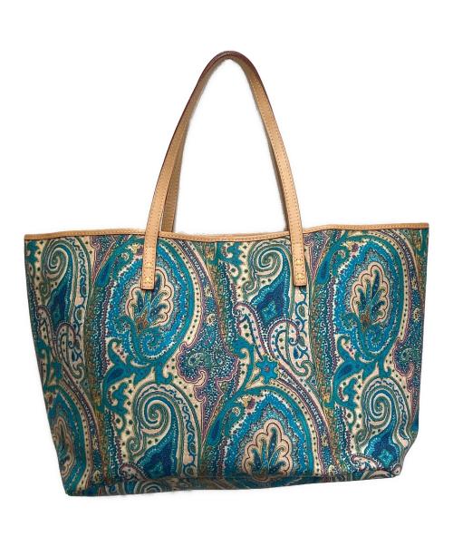 ETRO（エトロ）ETRO (エトロ) ペイズリートートバッグ ブルーの古着・服飾アイテム