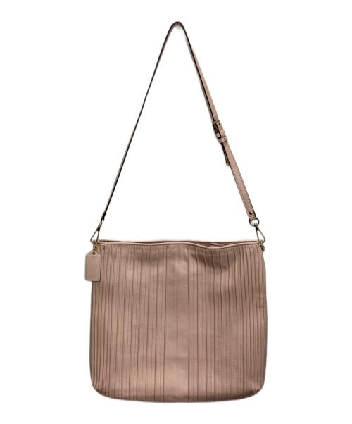 COACH（コーチ）COACH (コーチ) ピンタックショルダーバッグ ピンクの古着・服飾アイテム