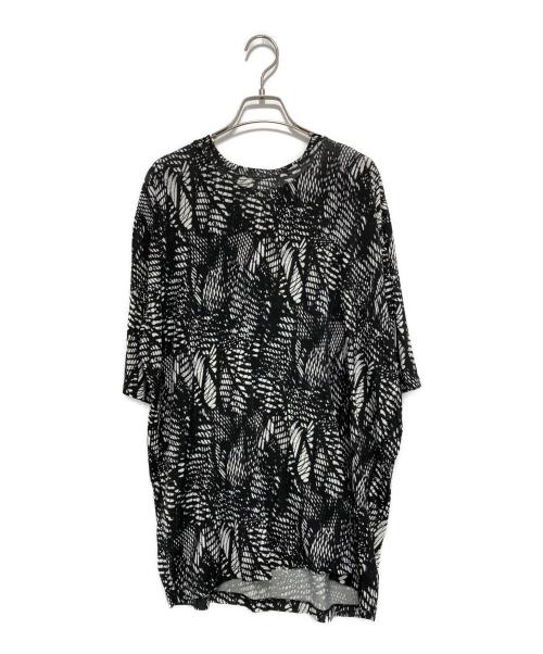 MM6 Maison Margiela（エムエムシックスメゾンマルジェラ）MM6 Maison Margiela (エムエムシックスメゾンマルジェラ) 総柄カットソー ブラック×ホワイト サイズ:Sの古着・服飾アイテム
