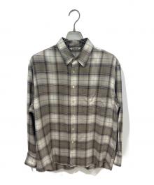 AURALEE（オーラリー）の古着「SUPER LIGHT WOOL CHECK SHIRT　A23AS01LC」｜ブラウン
