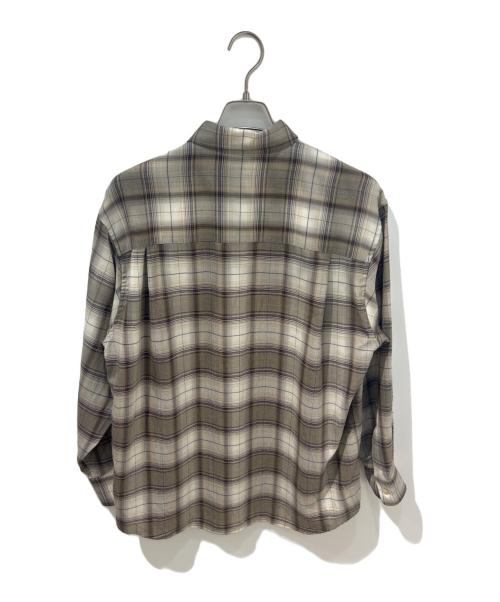 AURALEE（オーラリー）AURALEE (オーラリー) SUPER LIGHT WOOL CHECK SHIRT　A23AS01LC ブラウン サイズ:3の古着・服飾アイテム