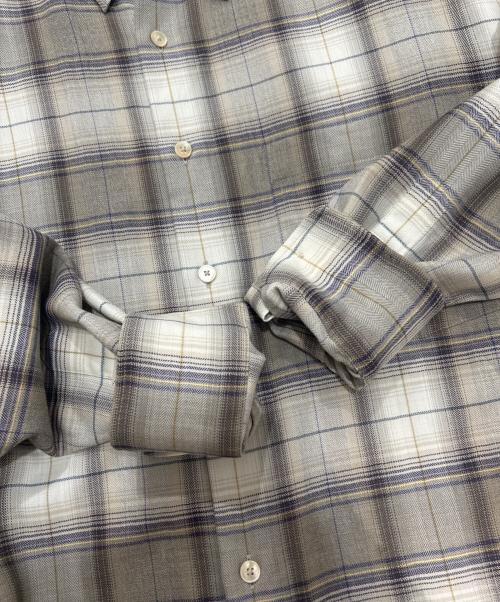 AURALEE（オーラリー）AURALEE (オーラリー) SUPER LIGHT WOOL CHECK SHIRT　A23AS01LC ブラウン サイズ:3の古着・服飾アイテム