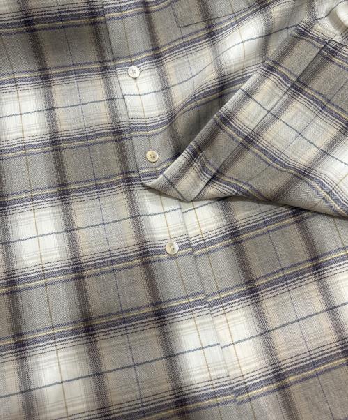 AURALEE（オーラリー）AURALEE (オーラリー) SUPER LIGHT WOOL CHECK SHIRT　A23AS01LC ブラウン サイズ:3の古着・服飾アイテム
