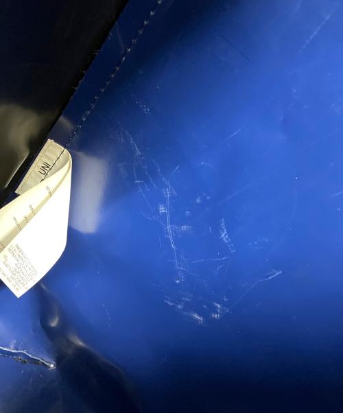 MARNI（マルニ）MARNI (マルニ) バイカラーロゴPVCトートバッグ ブラック×ブルーの古着・服飾アイテム