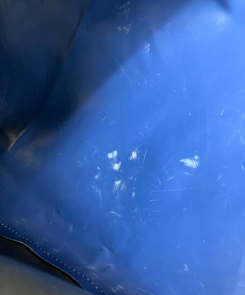 MARNI（マルニ）MARNI (マルニ) バイカラーロゴPVCトートバッグ ブラック×ブルーの古着・服飾アイテム