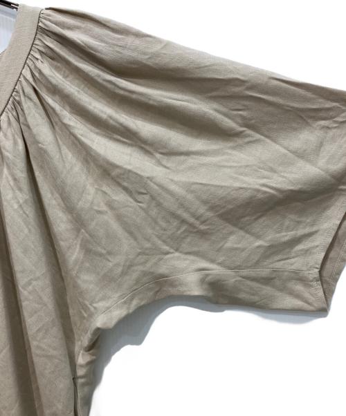 CLANE（クラネ）CLANE (クラネ) LINEN RAYON V-NECK OP ベージュ サイズ:1の古着・服飾アイテム