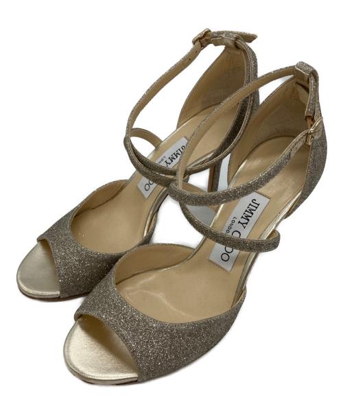 JIMMY CHOO（ジミーチュウ）JIMMY CHOO (ジミーチュウ) アンクルストラップサンダル シルバー サイズ:35の古着・服飾アイテム
