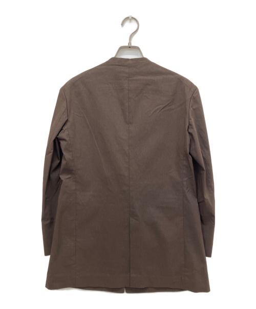 PLST（プラステ）PLST (プラステ) ストレッチリネンミックスカラーレスジャケット ブラウン サイズ:XS 未使用品の古着・服飾アイテム