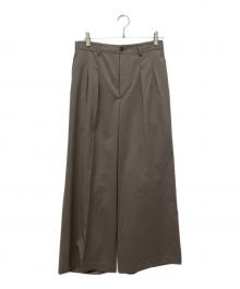 MAISON SPECIAL（メゾンスペシャル）の古着「Wool Mix Continuous Tow-Tuck Wide Pants」｜ベージュ