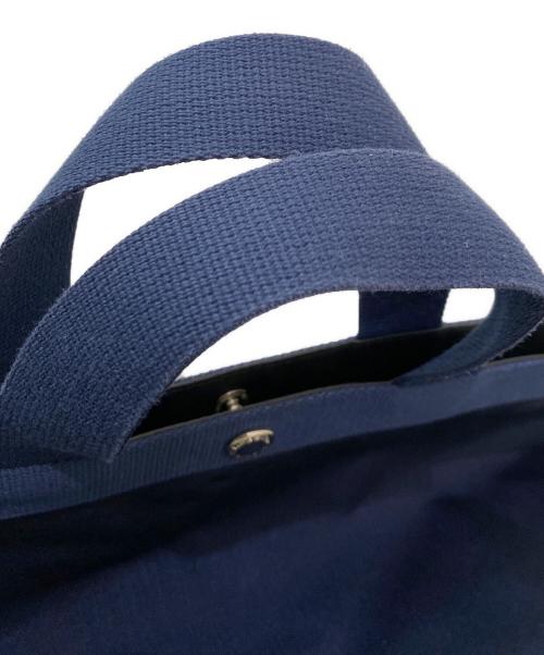 Herve Chapelier（エルベシャプリエ）Herve Chapelier (エルベシャプリエ) コーデュラ舟型トートM ネイビー×ネイビー×ブランの古着・服飾アイテム