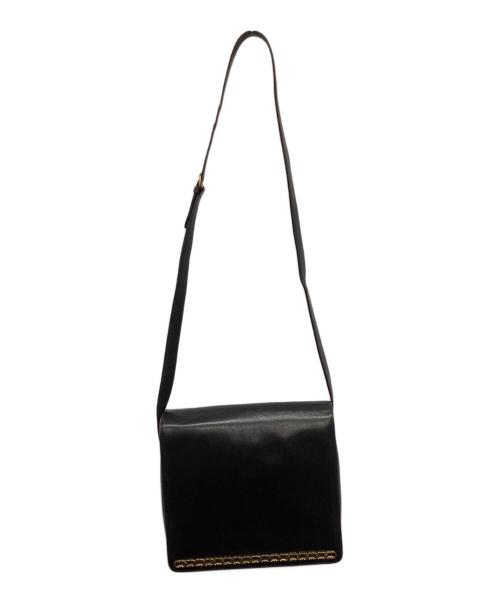 GUCCI（グッチ）GUCCI (グッチ) フラップショルダーバッグ ブラック サイズ:下記参照の古着・服飾アイテム