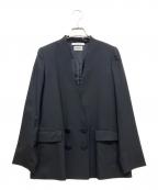 Lisiere×Col Pierrotリジェール×コルピエロ）の古着「ノーカラージャケット」｜ブラック