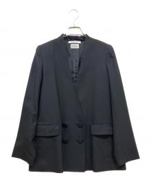 Lisiere×Col Pierrot（リジェール×コルピエロ）の古着「ノーカラージャケット」｜ブラック