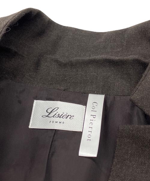 Lisiere（リジェール）Lisiere (リジェール) Col Pierrot (コルピエロ) テーラードジャケット ブラウン サイズ:38の古着・服飾アイテム