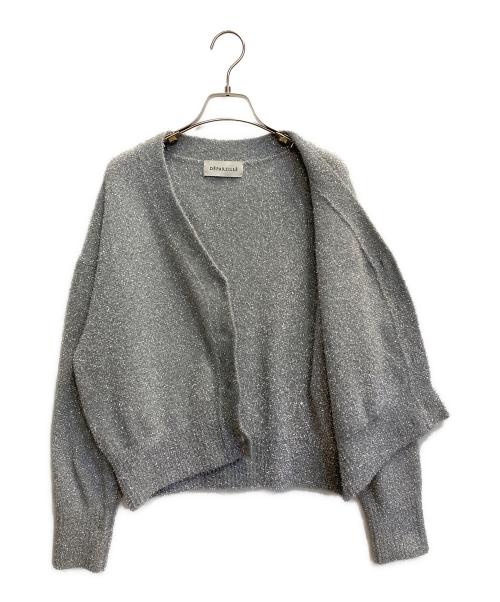 DEPAREILLE（デパリエ）DEPAREILLE (デパリエ) Vネックラメカーディガン グレー サイズ:38の古着・服飾アイテム