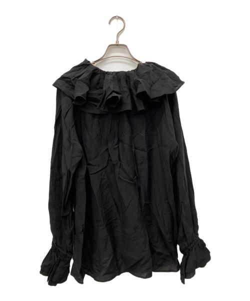 DEPAREILLE（デパリエ）DEPAREILLE (デパリエ) フリルブラウス ブラック サイズ:記載なしの古着・服飾アイテム