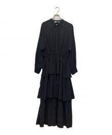 DEPAREILLE（デパリエ）の古着「ティアードワンピース」｜ブラック