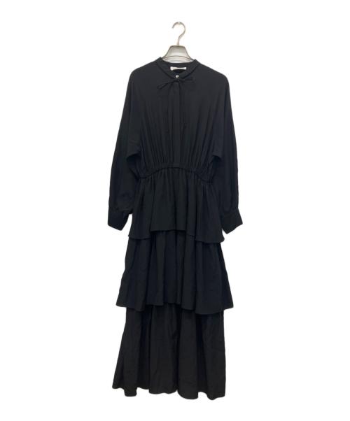 DEPAREILLE（デパリエ）DEPAREILLE (デパリエ) ティアードワンピース ブラック サイズ:表記なしの古着・服飾アイテム