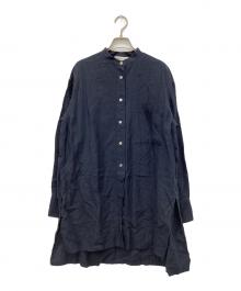 DEPAREILLE（デパリエ）の古着「バンドカラーシャツ」｜ネイビー