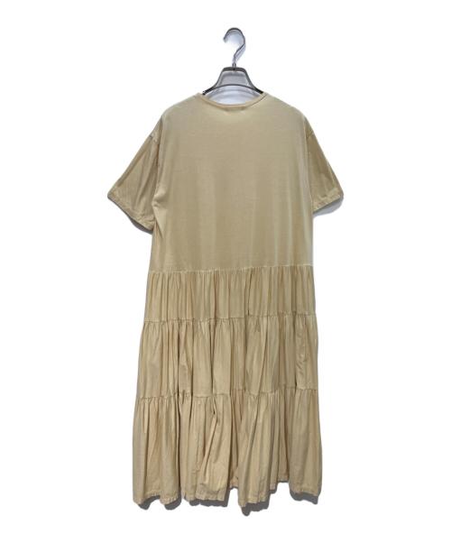 YORI（ヨリ）yori (ヨリ) ハーフスリーブティアードワンピース イエロー サイズ:Freeの古着・服飾アイテム