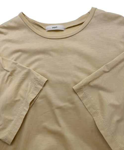 YORI（ヨリ）yori (ヨリ) ハーフスリーブティアードワンピース イエロー サイズ:Freeの古着・服飾アイテム