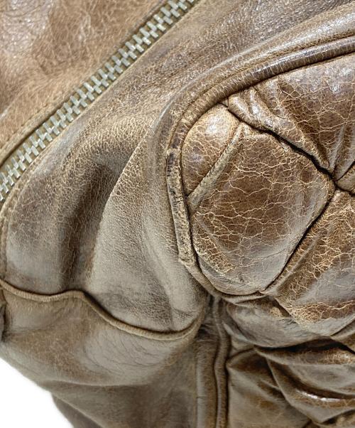 BALENCIAGA（バレンシアガ）BALENCIAGA (バレンシアガ) キルティングボストンバッグ ブラウンの古着・服飾アイテム